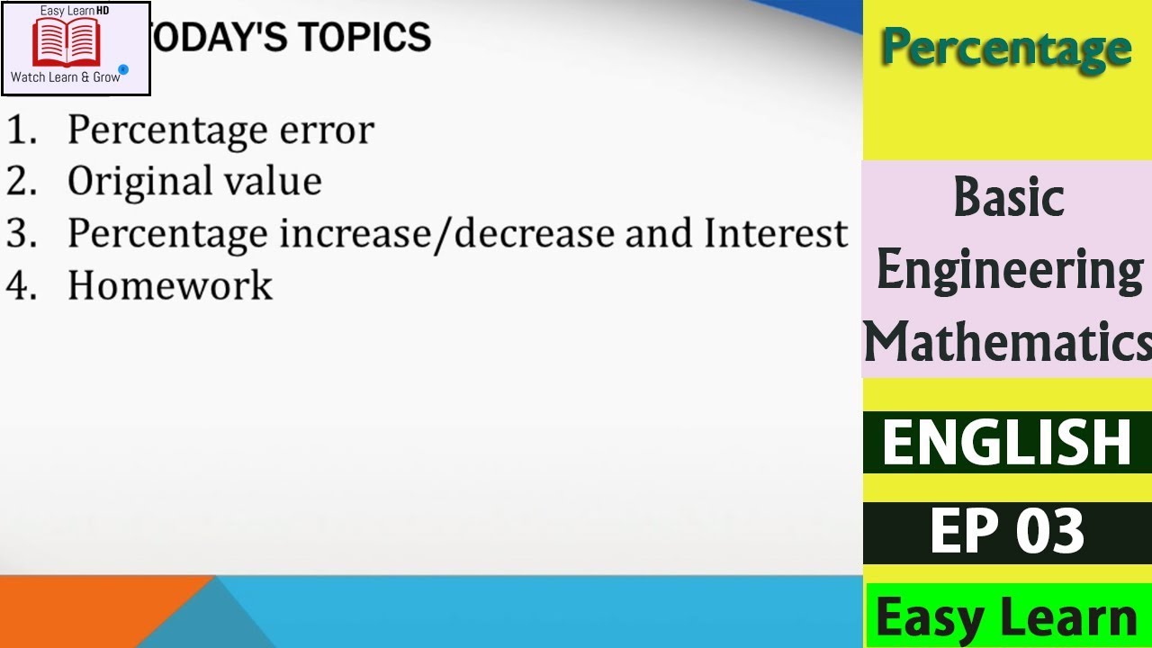 Percentage Error | BEM Ch#5 English  | Episode 3