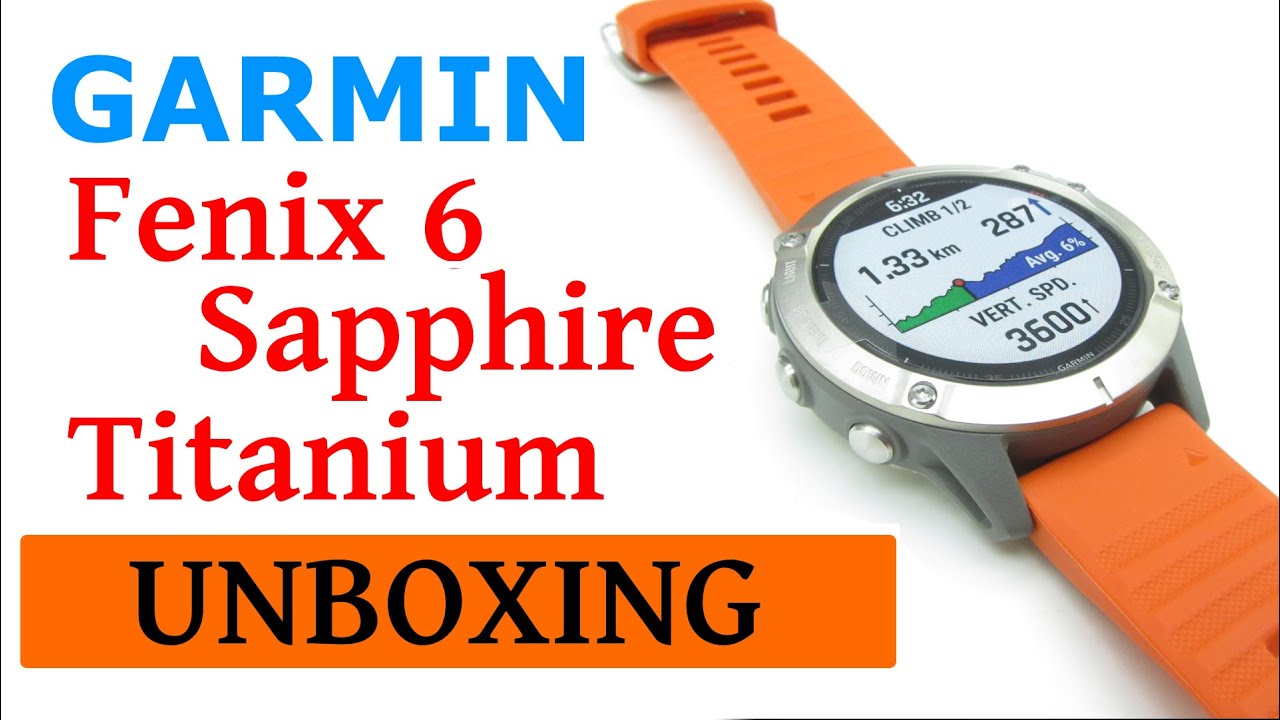 luister Dokter protest Garmin Fenix 6 Sapphire Titanium Unboxing HD (010-02158-14) - YouTube