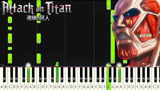 Attack on Titan - ətˈæk 0N tάɪtn [Piano Tutorial] (Synthesia)