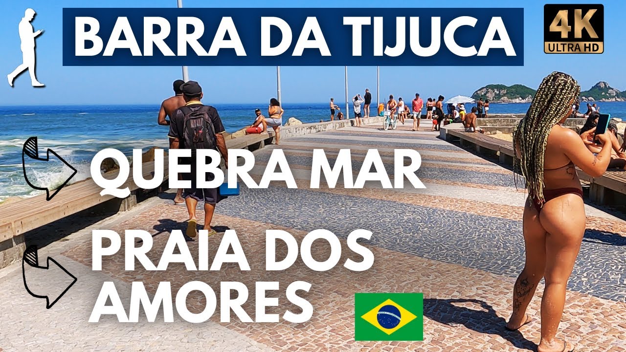 PRAIA DOS AMORES: Andando no Quebra Mar da Barra da Tijuca | Rio de Janeiro - RJ