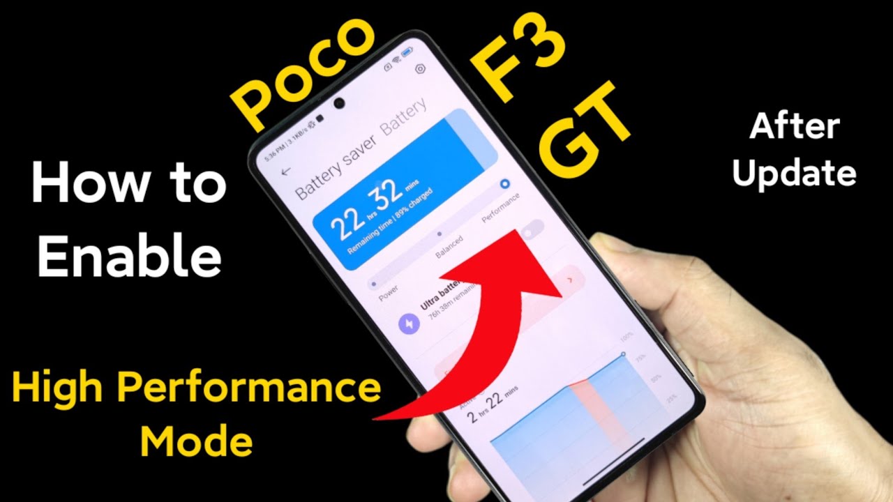 Poco F3 GT High Performance Mode Option in Battery Settings After Update 👌😍💪🏻