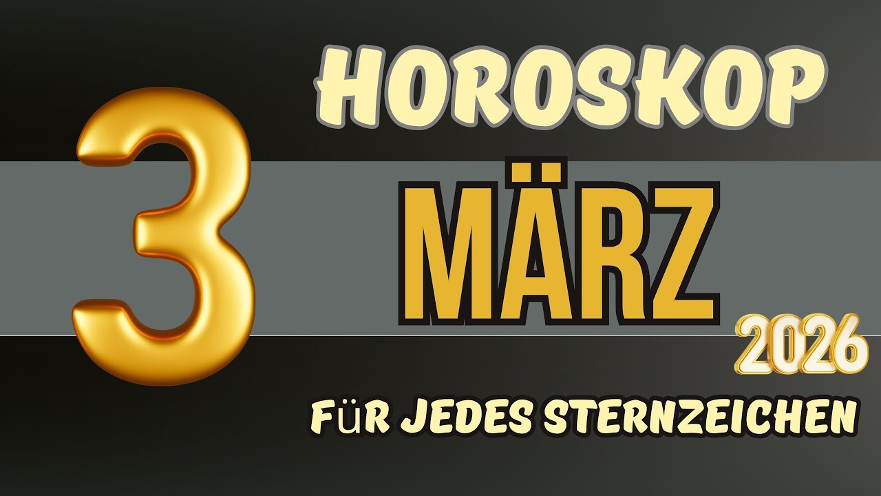 HOROSKOP FÜR DEN 3. MÄRZ 2026 FÜR JEDES STERNZEICHEN.