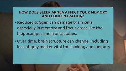 How Does Sleep Apnea Affect Your Memory And Concentration? - Sleep Apnea Support Network