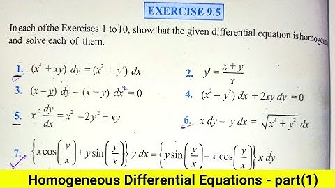 CBSE CLASS 12th Mathematics Exercise 9.5 NCERT SOLUTIONS || CHAPTER 9 || Ex 9.5 class 12 || part 1