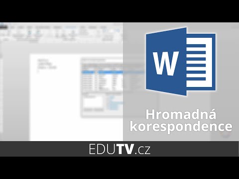 Hromadná korespondence ve Wordu | EduTV