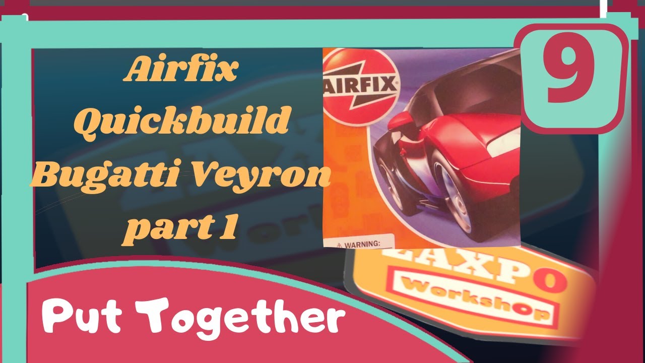 Put Together: Airfix Quickbuild Bugatti Veyron Red & Black Unboxing