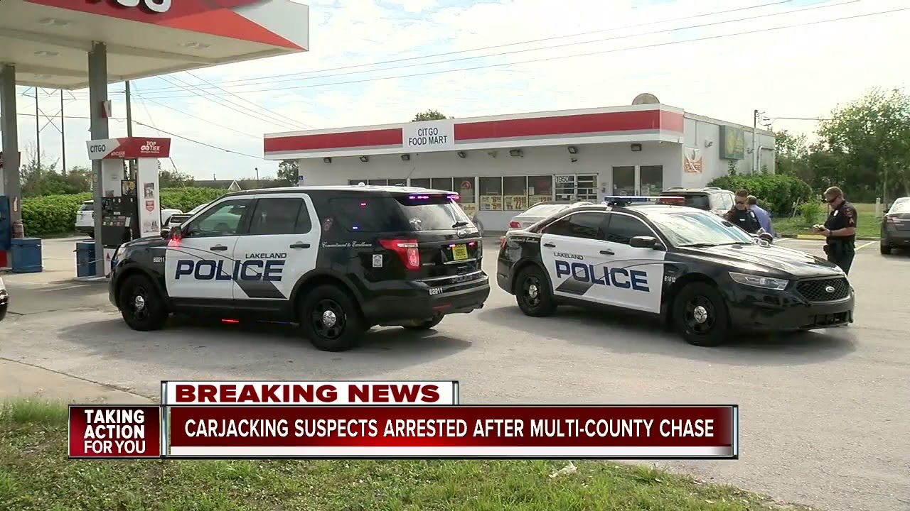 Armed carjacking suspects lead Tampa Police on chase spanning two counties