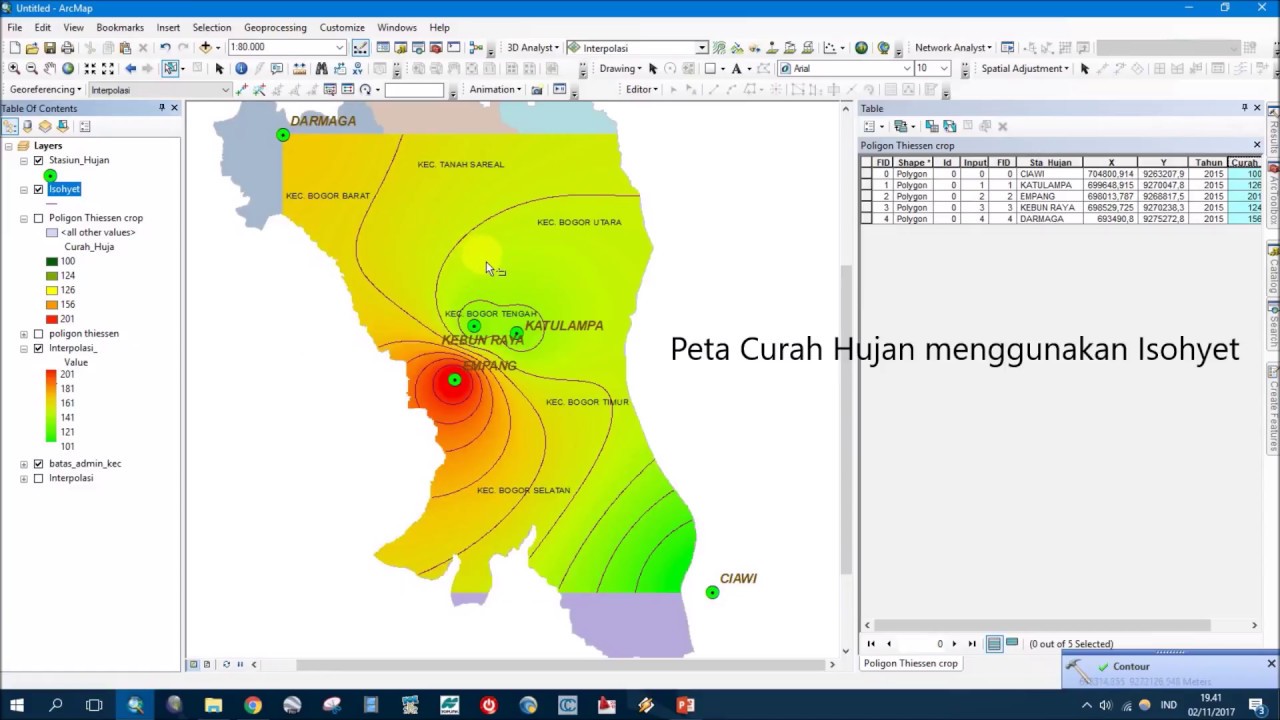 Tutorial Arcgis Membuat Peta Curah Hujan Menggunakan Poligon Thiessen