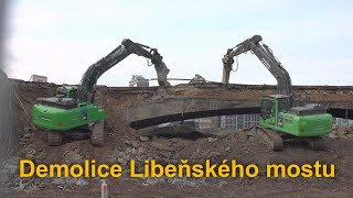 Demolice Libeňského mostu, Žižkovského Mordoru, vedení 110 kV Kobylisy, 5-6.4.2024 | 8K HDR