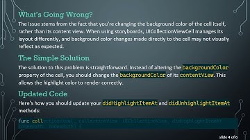 How to Fix the didHighlight Background Color Issue in UICollectionView Cells