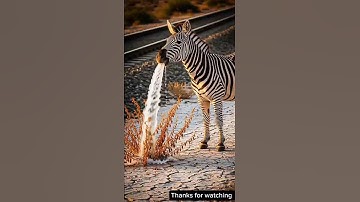 Zebra saved the orange tree from drying up by watering it 😭 #ai #save #tree #zebra #water #viral