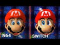 Comparatif  super mario 3d allstars  version n64  gamecube vs version nintendo switch