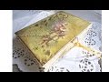 Decoupage Art cover notebook tutorial - DIY - Vintage style