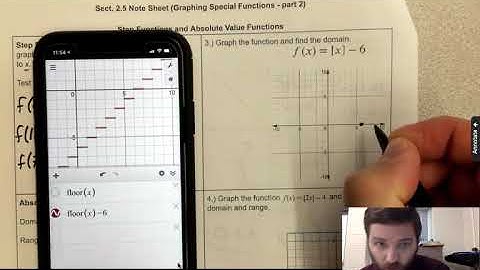 Algebra II - 2.5 - Graphing Special Functions (part 2)