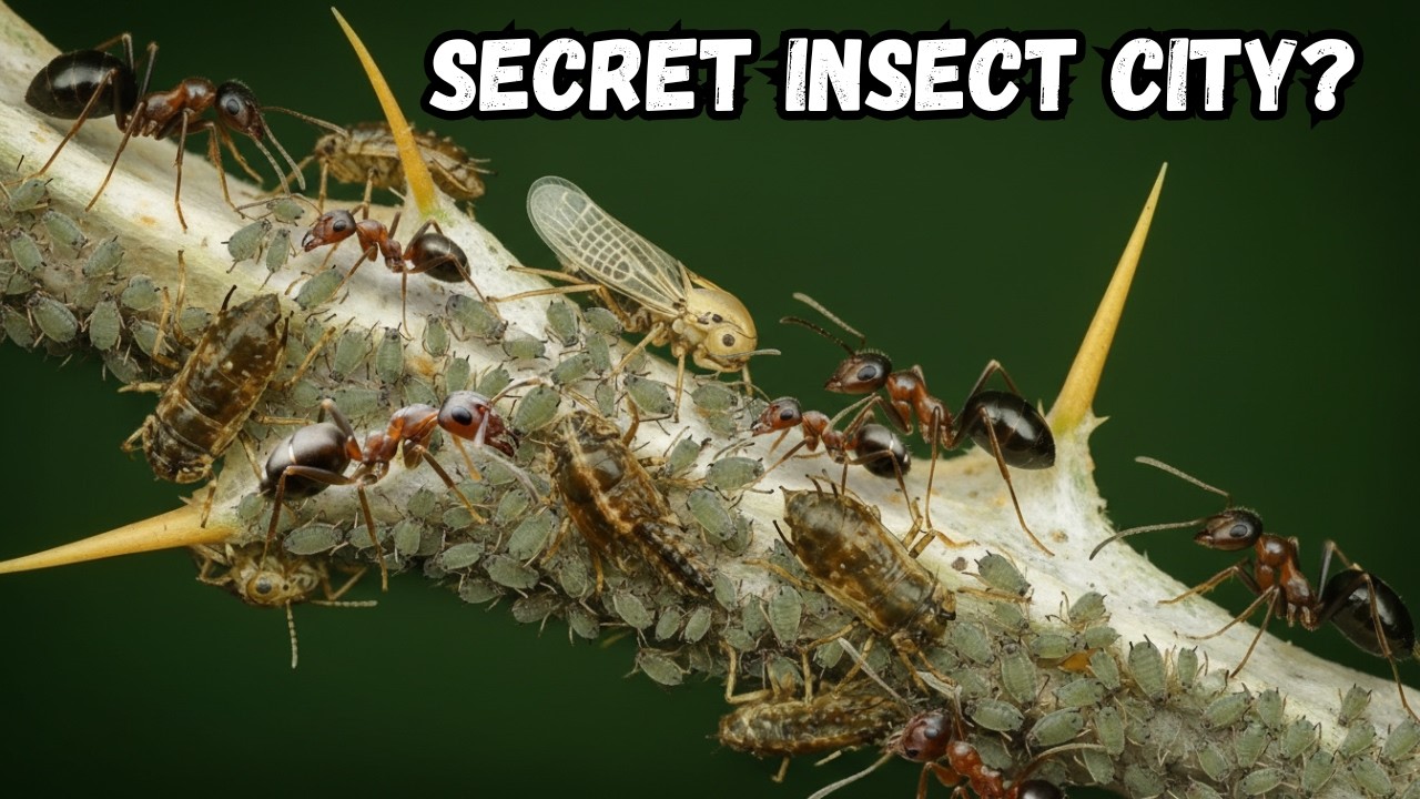 Ants Farm Aphids Like Tiny Livestock | Macro Insect City 4K