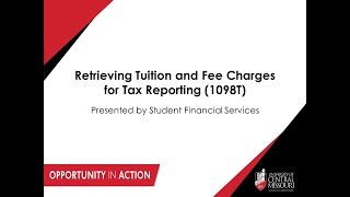 2019 Tuition Statement (1098T) Guidance 2019 Tuition Statement (1098T) Guidance