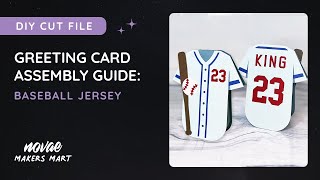 Baseball Jersey Card SVG | DIY Baseball Birthday Card Cut File