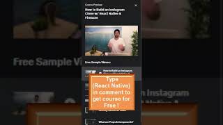 How to Build an Instagram Clone w  React Native and Firebase Course For Free #udemy #freecourse