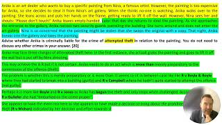 Attempt Crimes - A Level Law Problem Question (Attempted Theft)