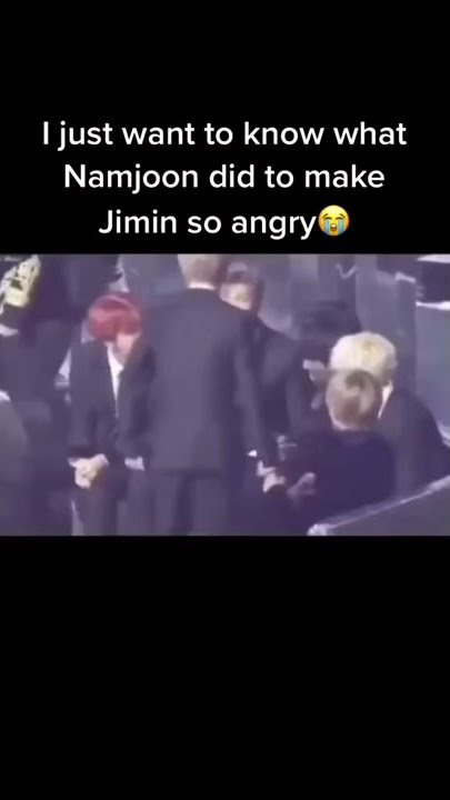This is my first time seeing Jimin get angry🤧