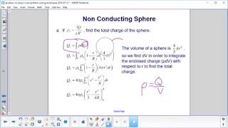 AP Physics C Gauss's Law  PSN Non Conducting Sphere