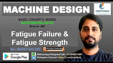 Machine Design by Mudit Raj Sir | Fatigue Failure & Fatigue Strength