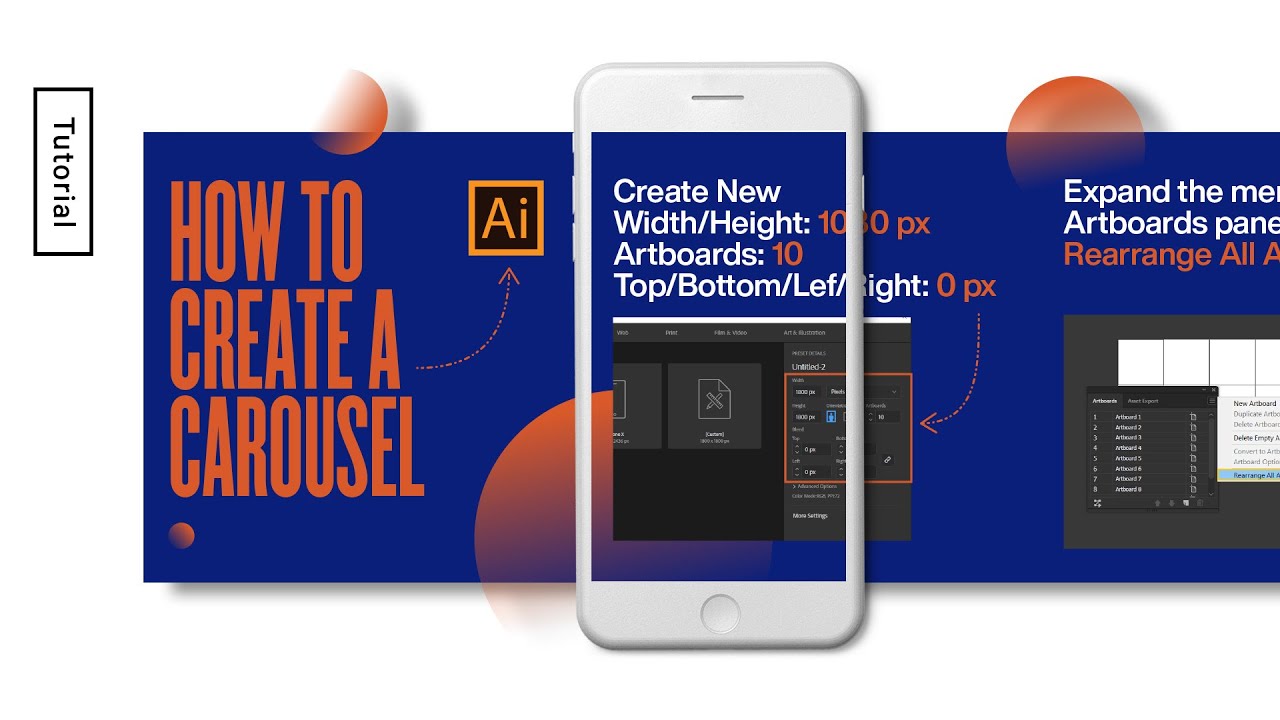 How To Design Seamless Instagram Carousels In Illustrator YouTube