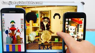 Little Kitten Vs Talking Pato Vs Talking Angela Gameplays