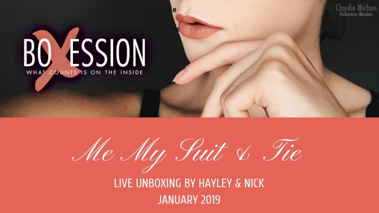 Me My Suit and Tie Live Unboxing by Hayley and Nick for Boxession