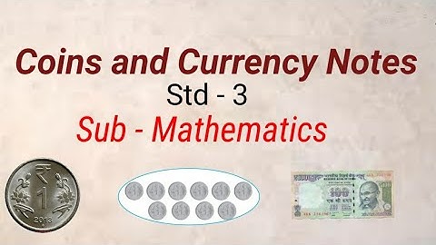 Standard 3rd coins and currency notes (part-2) Mathematics
