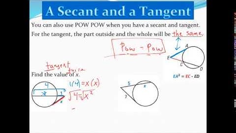 Finding segment lengths of an intersecting secant and tangent