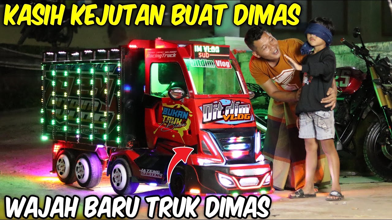 MODIFIKASI TRUK DIMAS, WAJAH BARU TRUK DITDIM, TES FULL LAMPU MALAM HARI