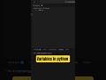 Python Variables &amp; Constants in 60 Seconds 🔥 | Learn Python #Shorts