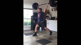 225 clean and jerk no pause