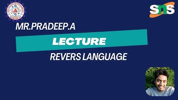 Mr A Pradeep | Assistant Professor  | AI & DS | Revers Language SNS INSTITUTIONS