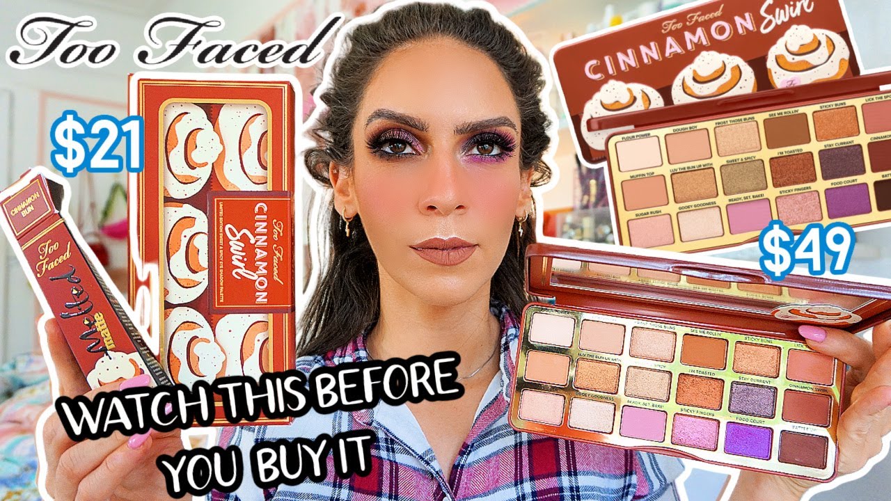 NEED IT?! TOO FACED CINNAMON SWIRL COLLECTION | COMPARISONS, 2 LOOKS &  REVIEW - YouTube