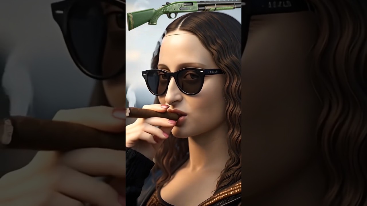 Mona Lisa becomes a gangster😎🤫!!! 