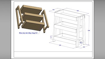 Vẽ INVENTOR 3D đồ nội thất - Vẽ CAD 3D chi tiết kệ 3 tầng