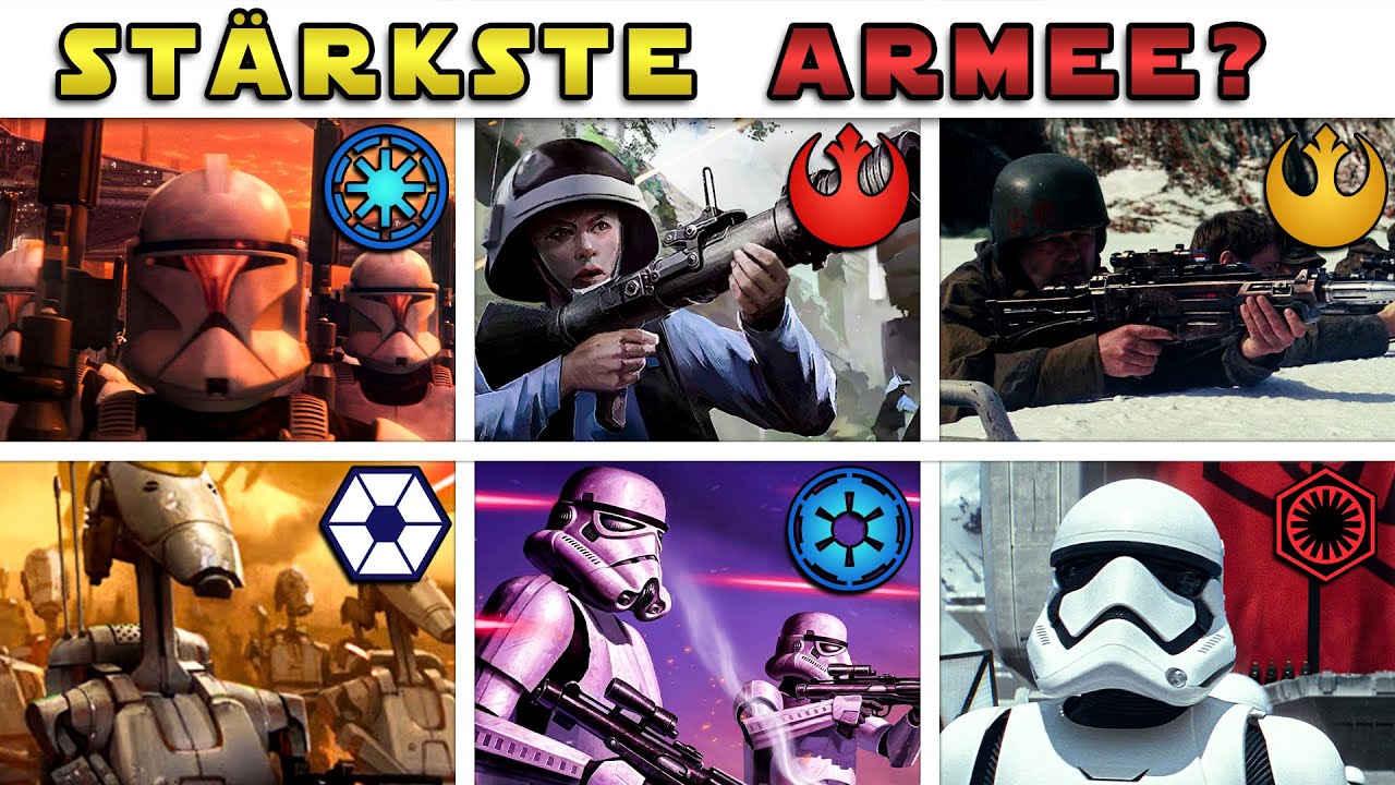 Welche STAR WARS Fraktion hat die STÄRKSTE ARMEE? - STAR WARS VERGLEICH