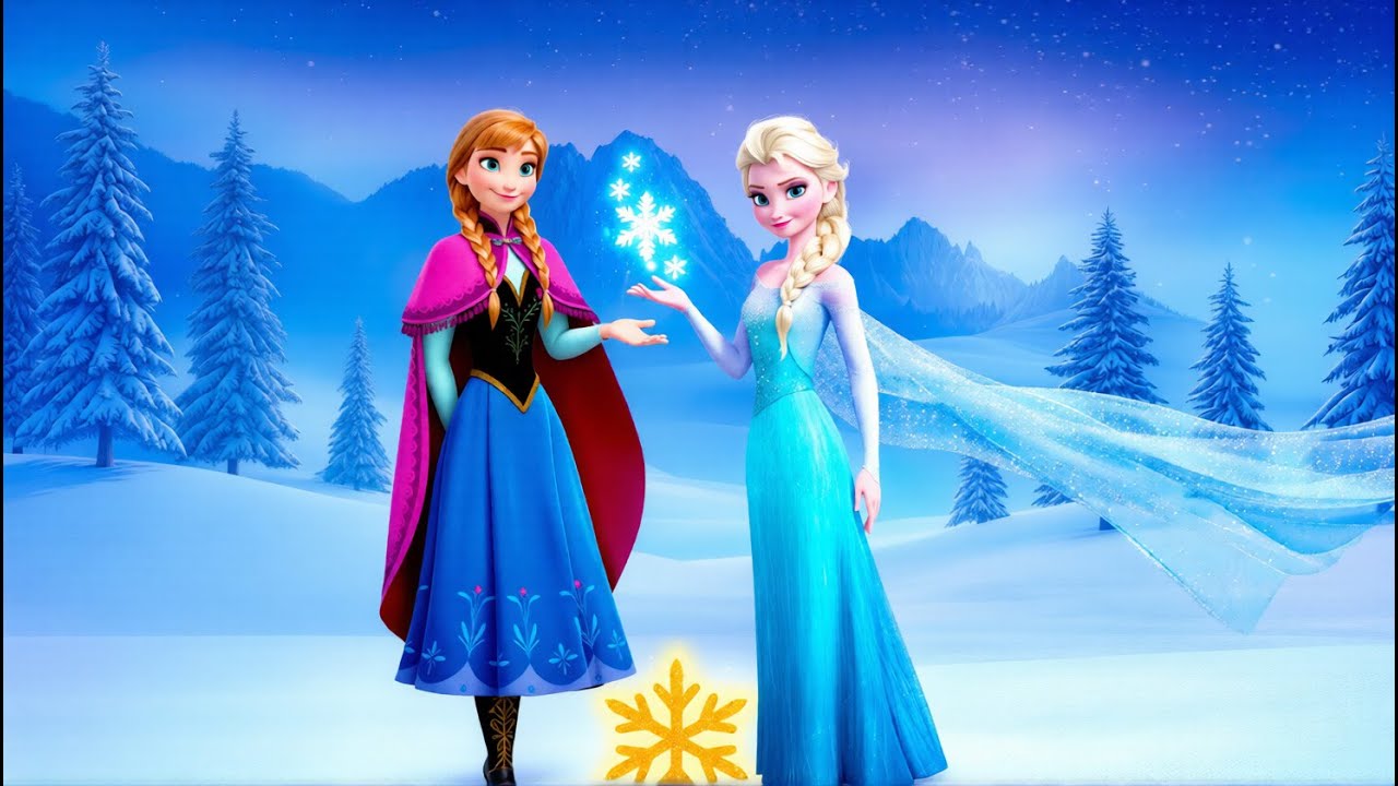Frozen: Anna y Elsa en la Aventura del Copo Dorado 🧩 Historia Infantil Encantada 