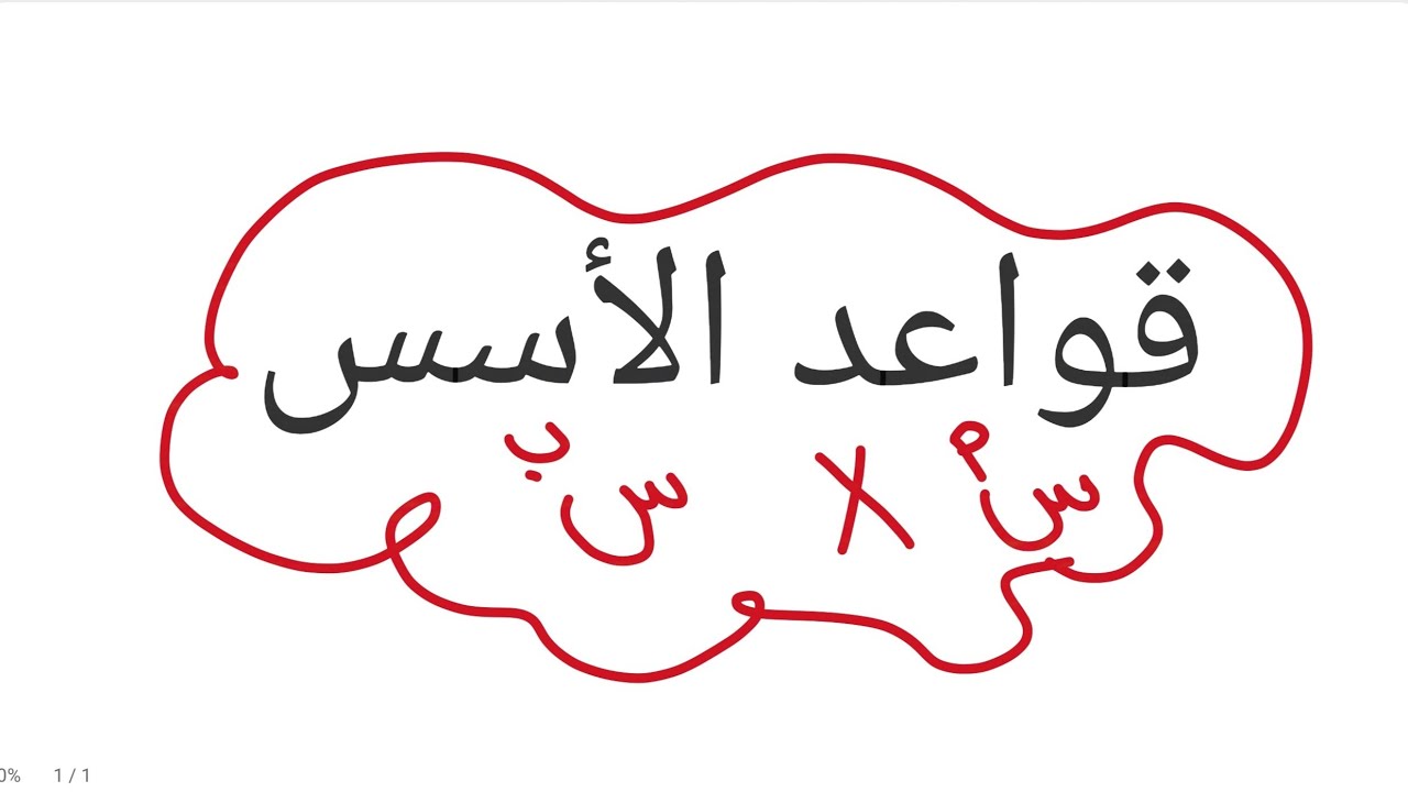 قواعد الأسس|أساسيات هامة جداً