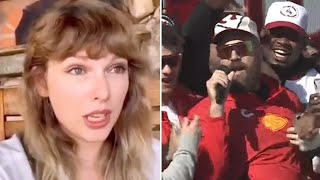 Taylor Swift REACTS to Travis Kelce Being Drunk and Singing at the Super Bowl Parade