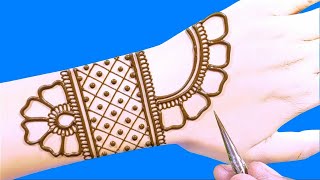 dulhan mehndi design || wedding special mehndi design || easy back hand Arabic mehndi design