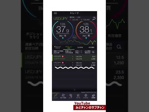 【取引終了画面】決済して利益／損確定。