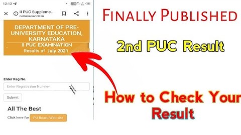 How to check 2nd PUC result 2020-21 in Karnataka || PU BOARD | Info Nashi