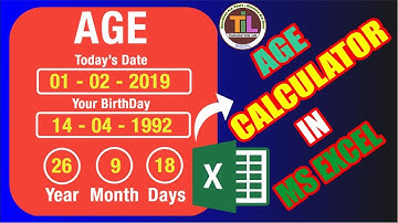 How To Make Age Calculator In MS Excel |Urdu/Hindi |
