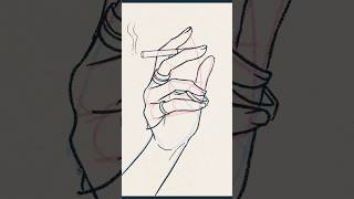 Drawing hand holding a cigarette 🚬 #shorts #procreate #art