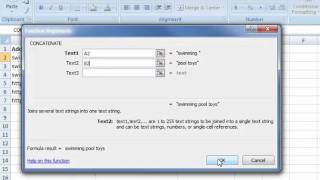 How to Concatonate in Excel
