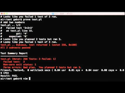 Perl Test diagnostic messages using diag, note, and explain