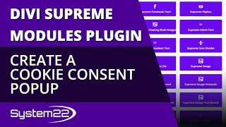 Divi Theme Supreme Modules Plugin Create A Cookie Consent Popup 👍